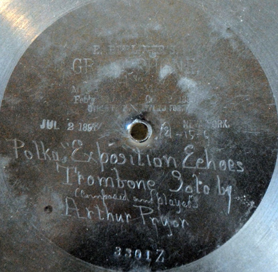 ベリナー社発行のレコード、番号3301Z、アーサー・プライアーのトロンボーン演奏を収録。